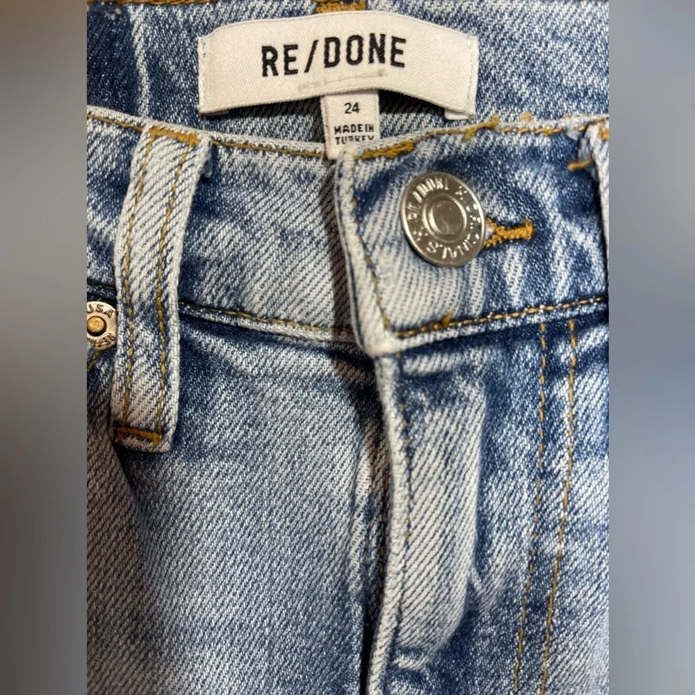 RE/DONE Jeans Women’s Size 24 Originals 80s Slim Straight in Brisk Blue‎